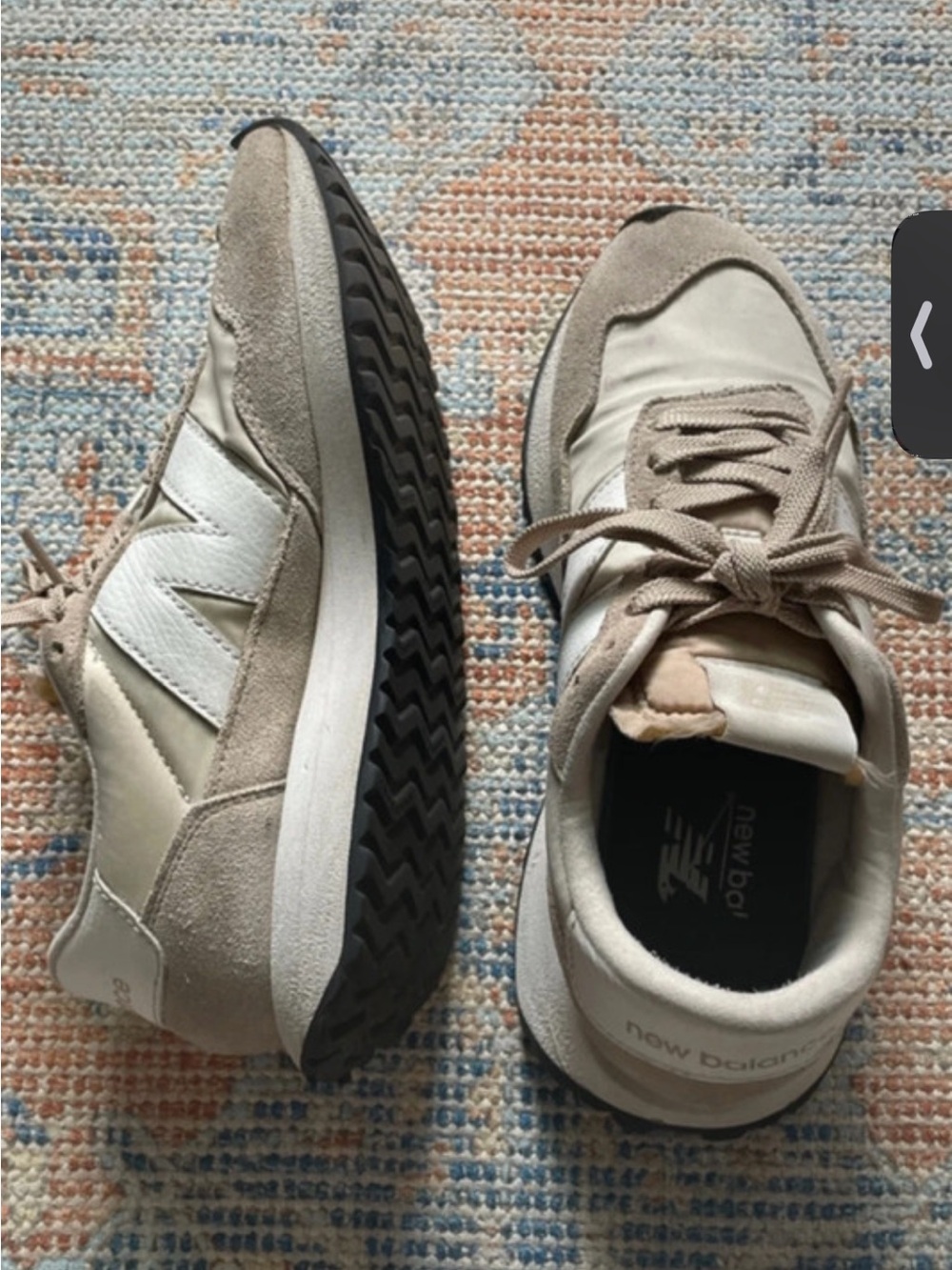 New Balance Women's Taupe Suede & White Retro Runner